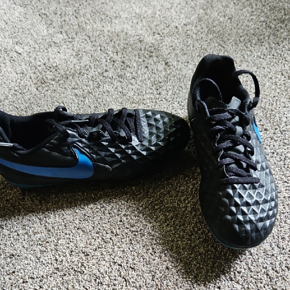 Black and Blue Soccer Cleats